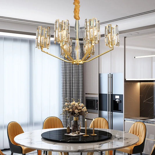 Stainless Steel Living Room Dining Room Chandelier - Designer Post-Modern Elegance for Villas and Duplex Buildings