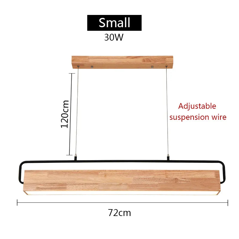 Nordic Wood Pendant Lights - Contemporary LED Lamps for Dining, Living Room, Kitchen, Office, Shop, Bar, and Cafe