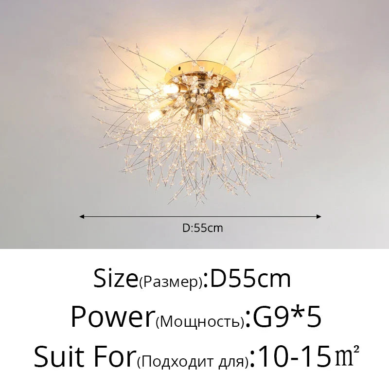 Nordic Modern LED Chandelier - Stylish Firefly Lighting for Living, Dining, and Bedroom