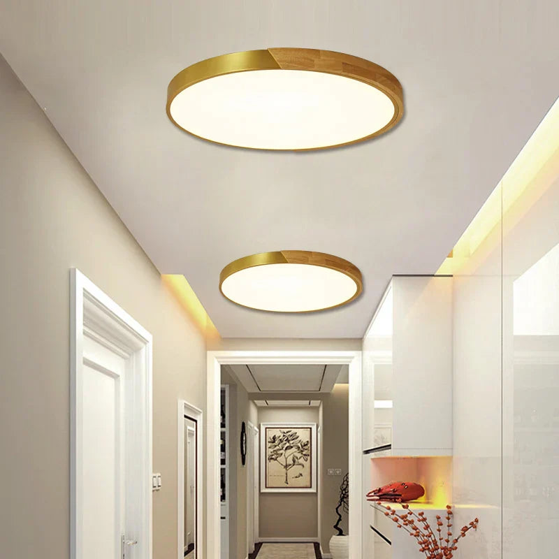 Modern Ultra-Thin LED Ceiling Lamp - Elegant Gold Surface Installation