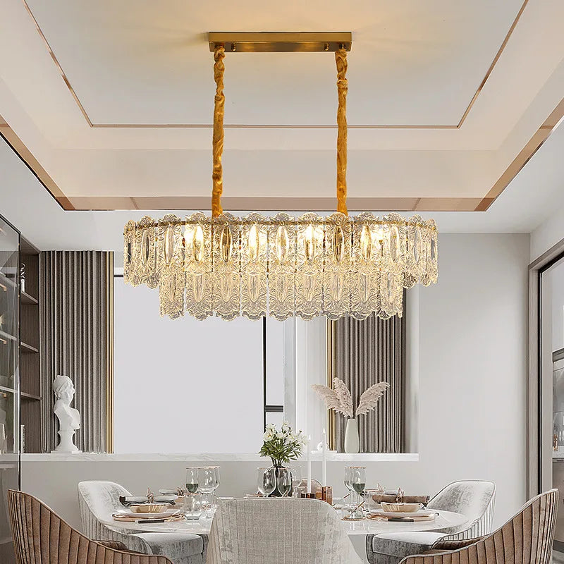 Elegant Post-Modern Glass Chandelier - A Personality Creative High-End Addition for Living Rooms, Dining Rooms, and Bedrooms