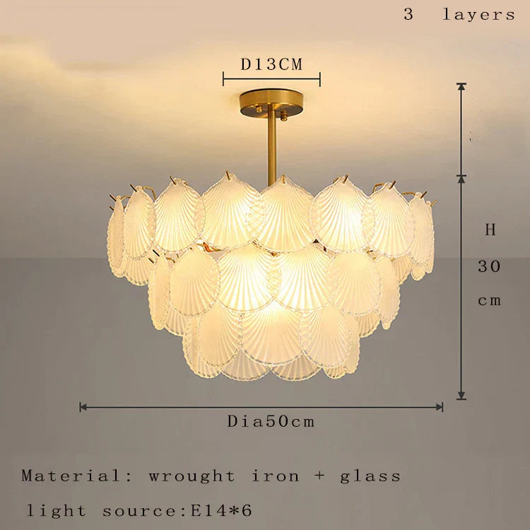 Nordic Postmodern Glass Chandelier - Simple Elegance for Your Living Room, Dining Room, Bedroom, and Study