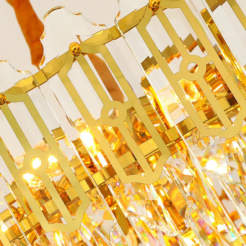 Elegant Post-Modern Crystal Chandelier - Stainless Steel Starry Lamp for Living Rooms, Bedrooms, and Dining Areas