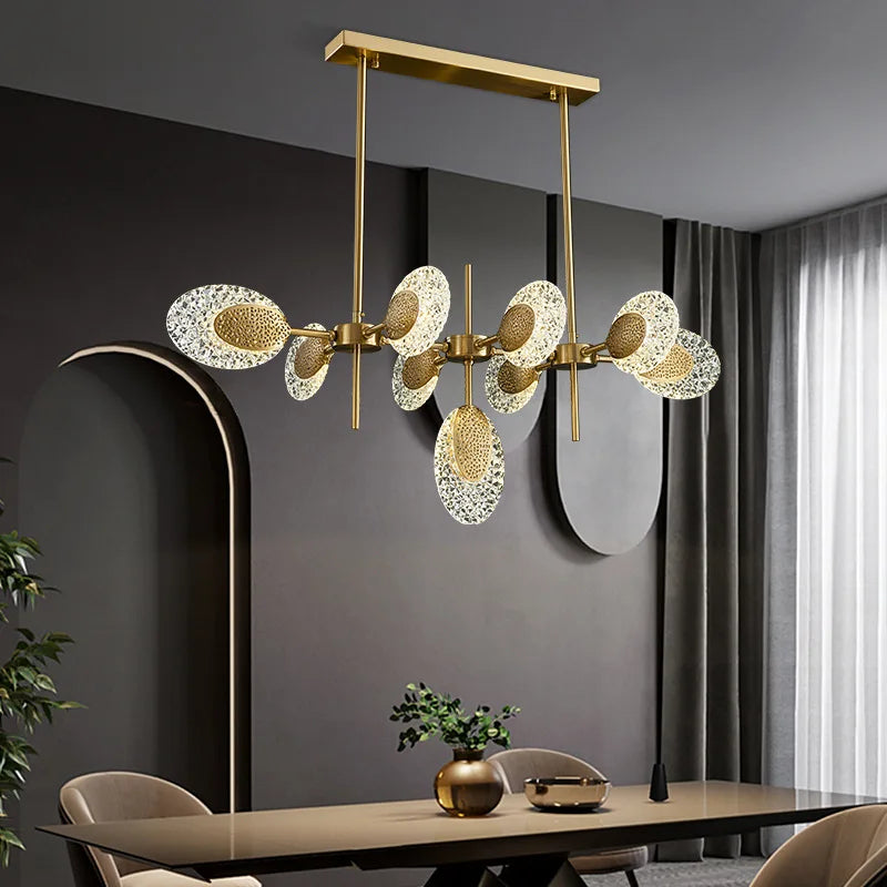 Nordic Post-modern Light Luxury Glass Art Chandelier - Personalized Elegance for Duplex Buildings, Villas, Dining, and Living Spaces