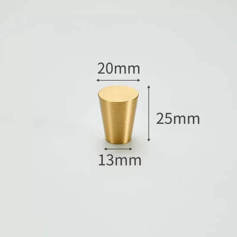 Modern Simple Solid Brass Cabinet Knobs – Wardrobe Handles and Kitchen Pulls