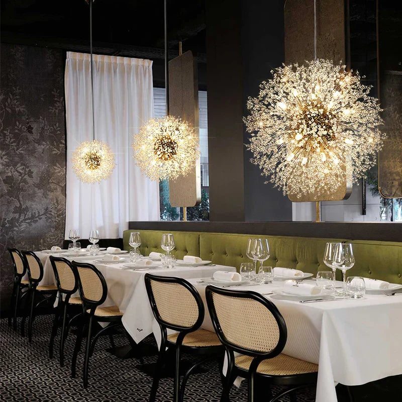 Nordic Modern LED Chandelier - Stylish Firefly Lighting for Living, Dining, and Bedroom