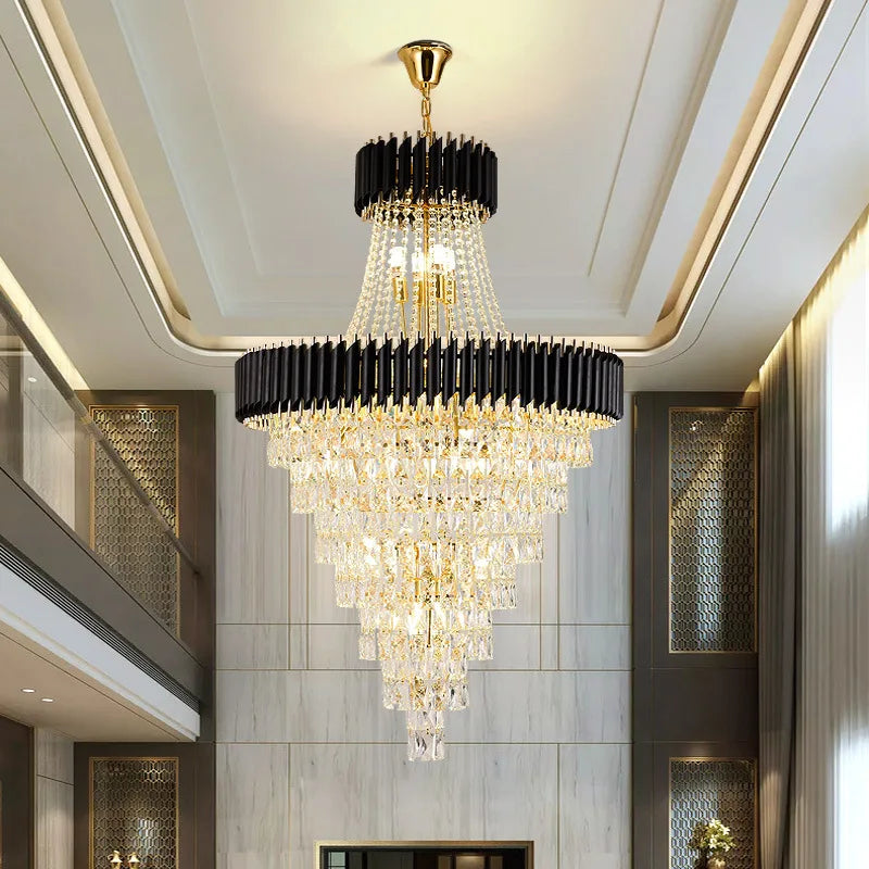 Luxury Modern Chandelier for Living Room - Elegant Gold Decor for Staircases, Hallways, and Spirited Ambiance