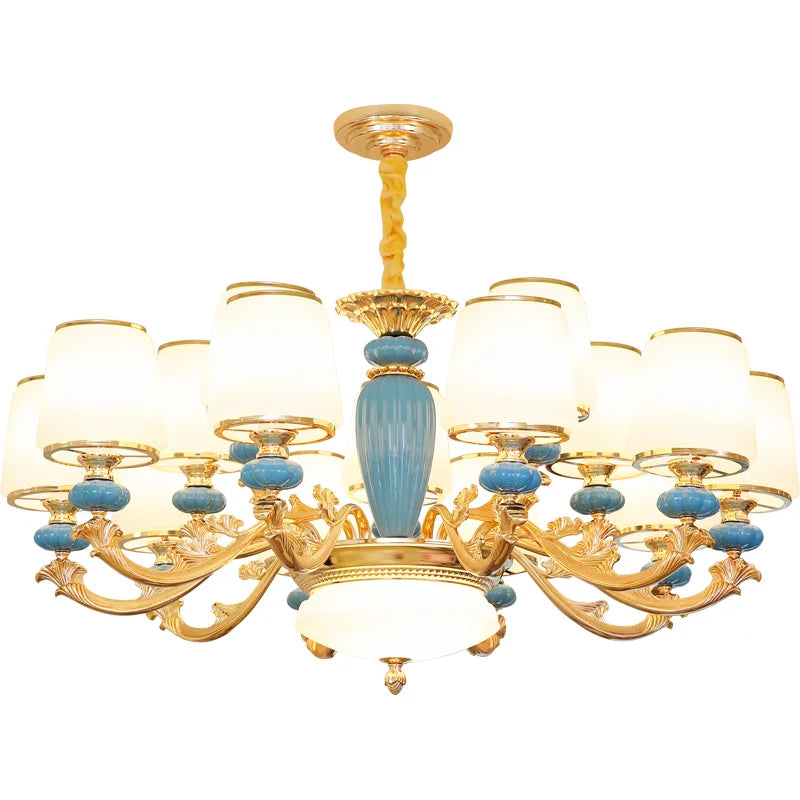 Modern Nordic Ceramic Crystal Chandelier - A Minimalist Lighting Fixture for Living Rooms, Dining Areas, Bedrooms, and Homes