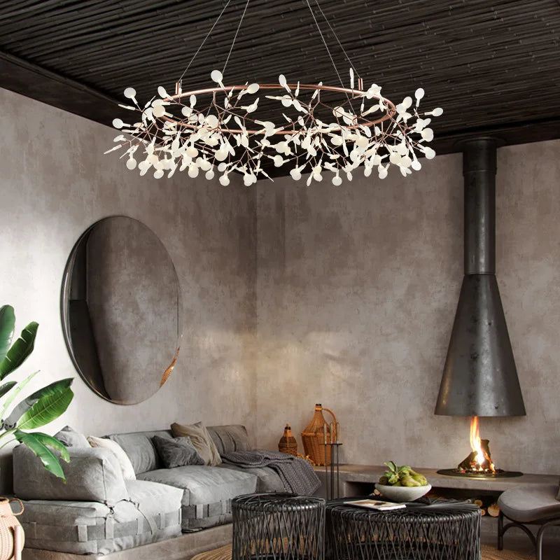 Modern Nordic Chandelier - Artistic Firefly Lamp for Living Room, Restaurant, and Kitchen Decor