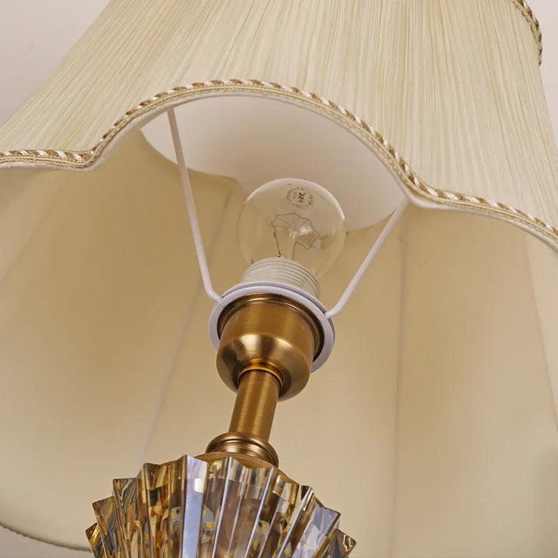 European Crystal Table Lamp - Elegant Bedside Light for Wedding, Hotel, and Bedroom Decor