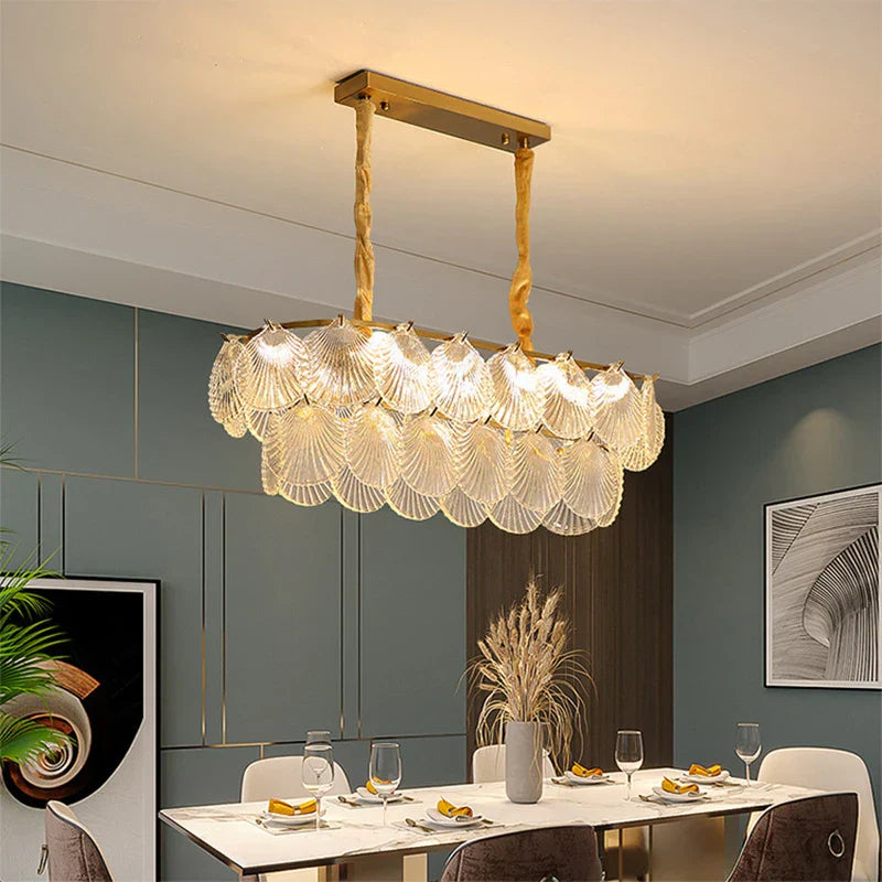 Nordic Postmodern Glass Chandelier - Simple Elegance for Your Living Room, Dining Room, Bedroom, and Study
