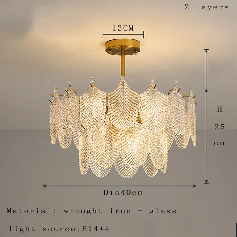 Postmodern Glass Chandelier - Elegant Lighting for Living Rooms, Bedrooms, Dining Rooms, and Model Spaces