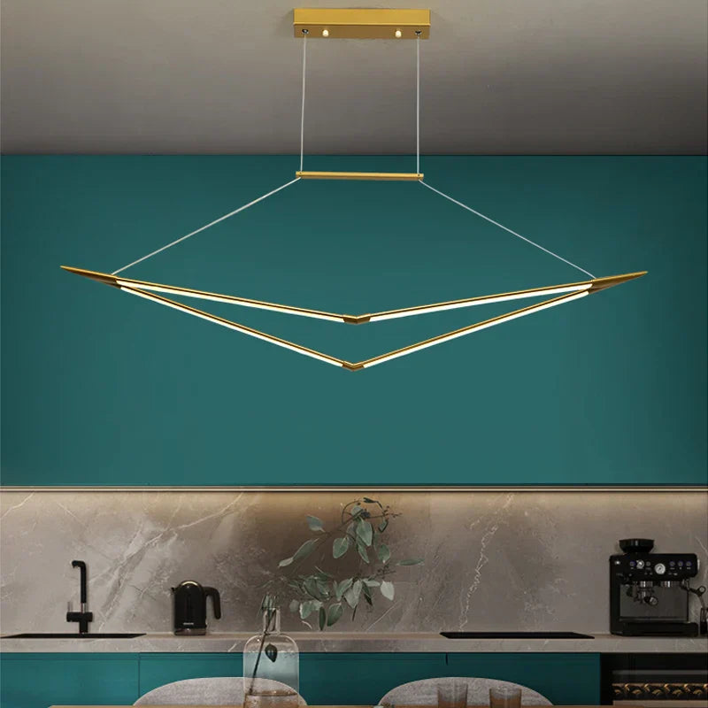 Contemporary RC+Dimmable Chandelier - Perfect for Living Rooms, Dining Rooms, and Kitchens in Black, White, or Gold Finish