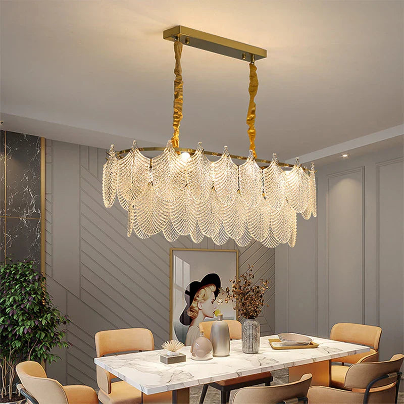 Postmodern Glass Chandelier - Elegant Lighting for Living Rooms, Bedrooms, Dining Rooms, and Model Spaces