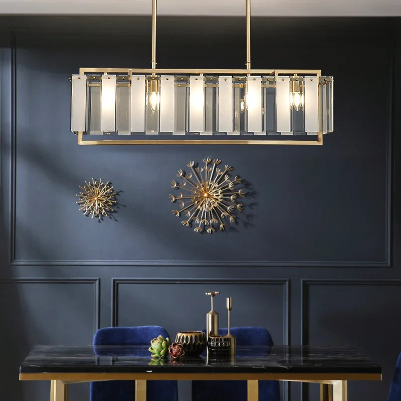 New Modern Glass Chandelier - Luxury Round Design with Creative Gold Accents for Stylish Home Illumination