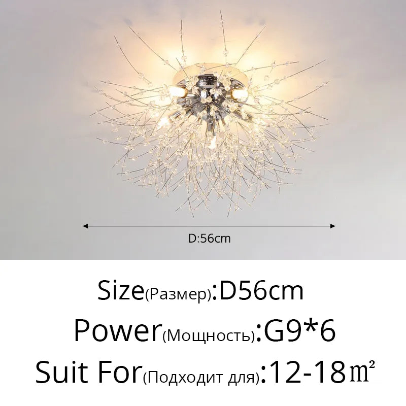 Nordic Modern LED Chandelier - Stylish Firefly Lighting for Living, Dining, and Bedroom