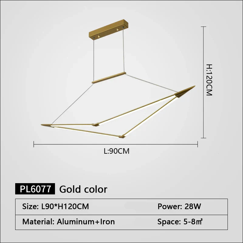 Contemporary RC+Dimmable Chandelier - Perfect for Living Rooms, Dining Rooms, and Kitchens in Black, White, or Gold Finish