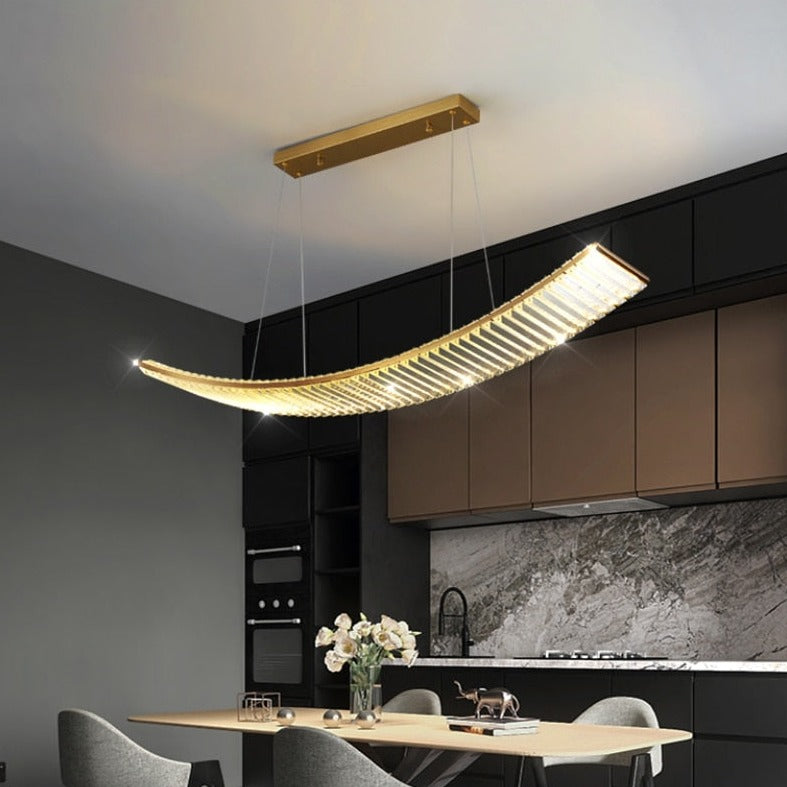 Sophia's Luxurious Arch Chandelier - Modern Crystal Brilliance