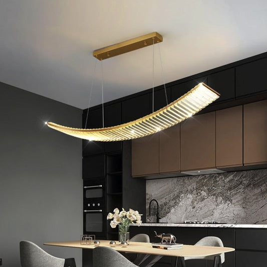 Sophia's Luxurious Arch Chandelier - Modern Crystal Brilliance