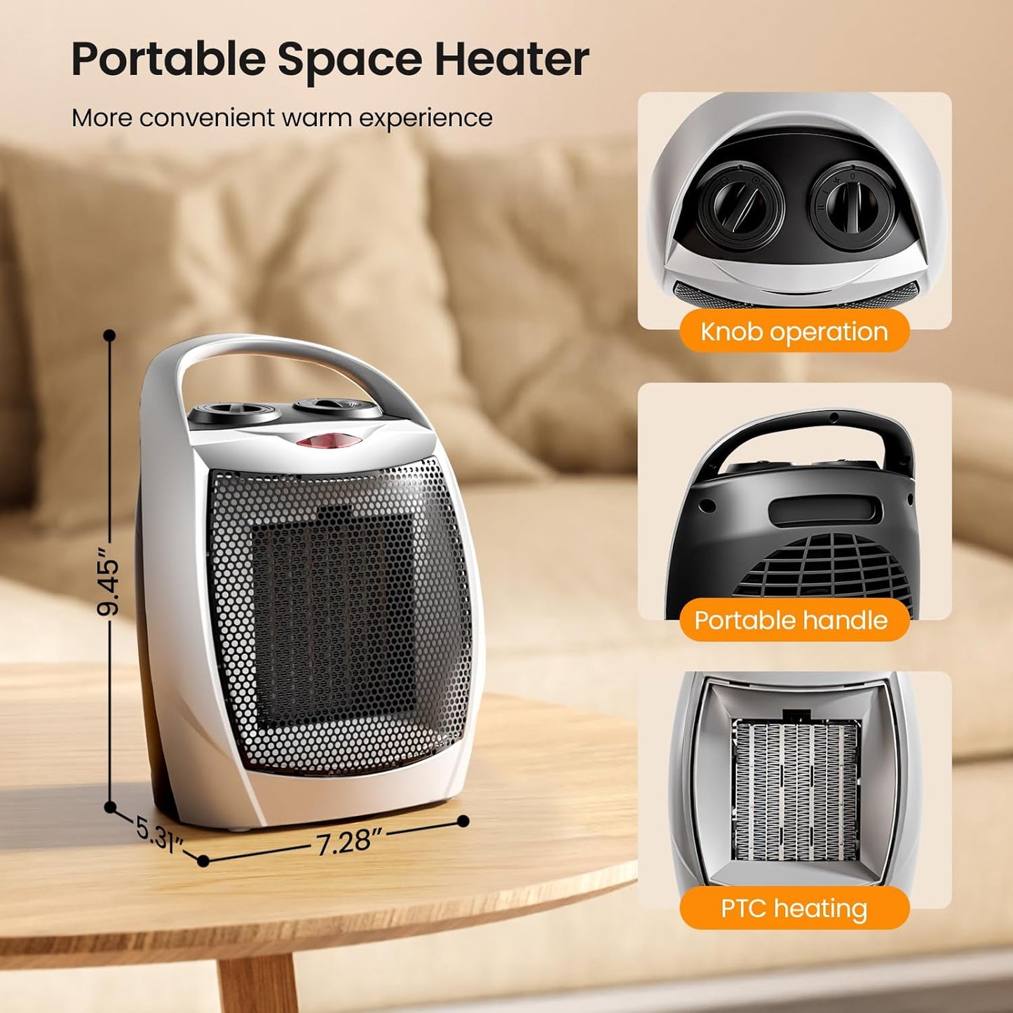 Kismile Portable Electric Space Heater Series