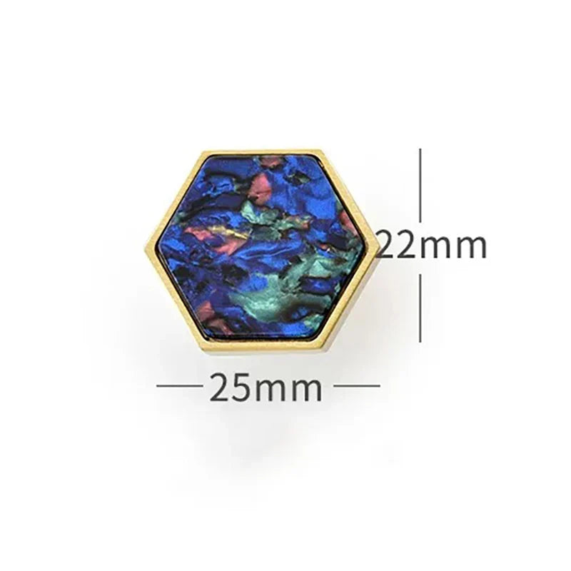 Modern Brass Shell Knobs – Colorful Cabinet Pulls for Wardrobes, Dressers, and Cupboards