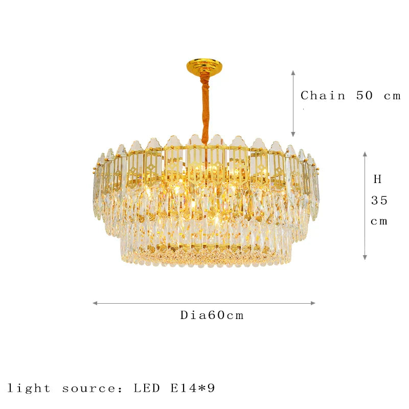 Elegant Post-Modern Crystal Chandelier - Stainless Steel Starry Lamp for Living Rooms, Bedrooms, and Dining Areas