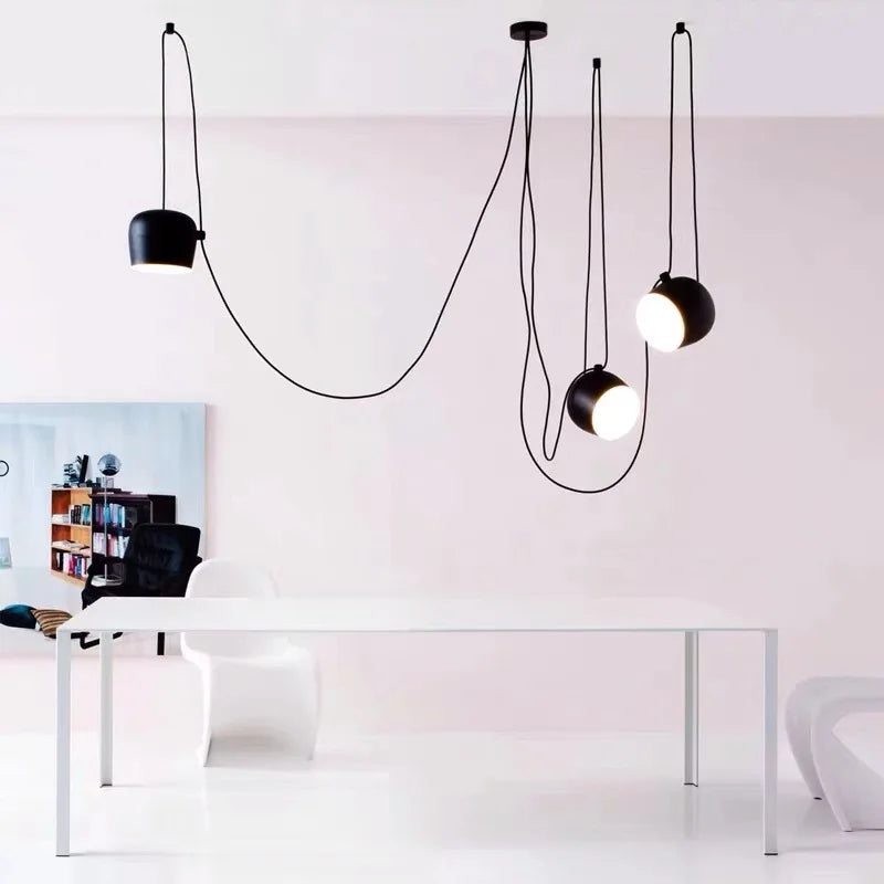 Modern Drum Pendant Lamp - LED Hanglamp with Industrial Charm for Restaurant, Kitchen, and Nordic Loft Decor