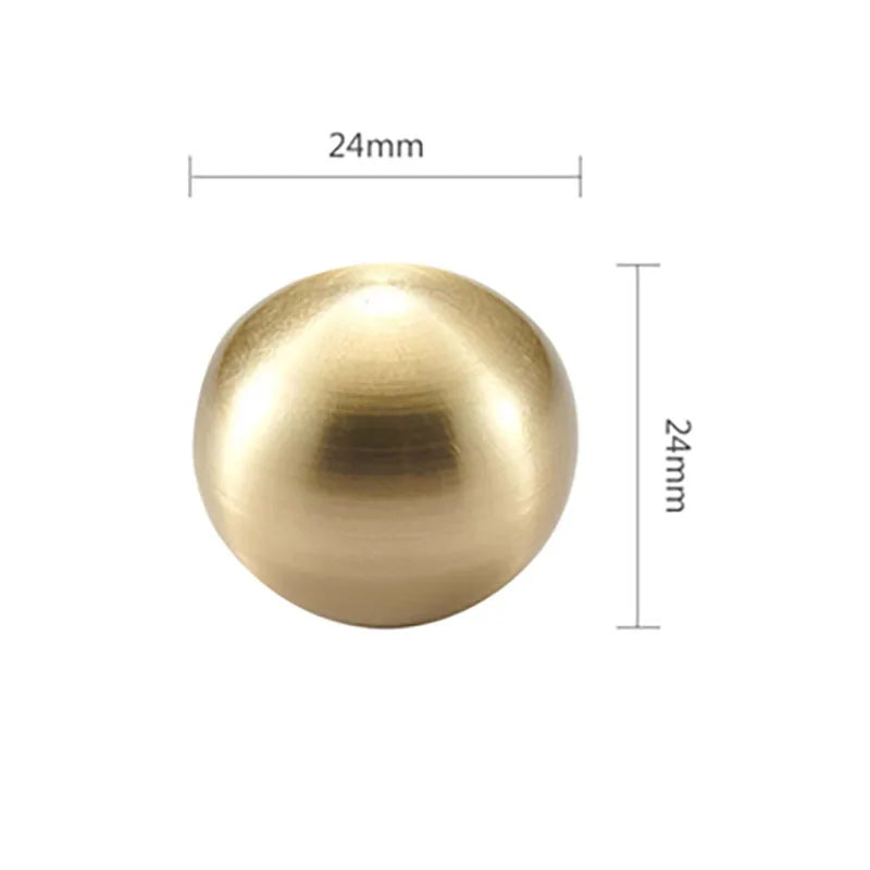 Brass Ball Cabinet Knobs – Modern Wardrobe Handles and Dresser Pulls
