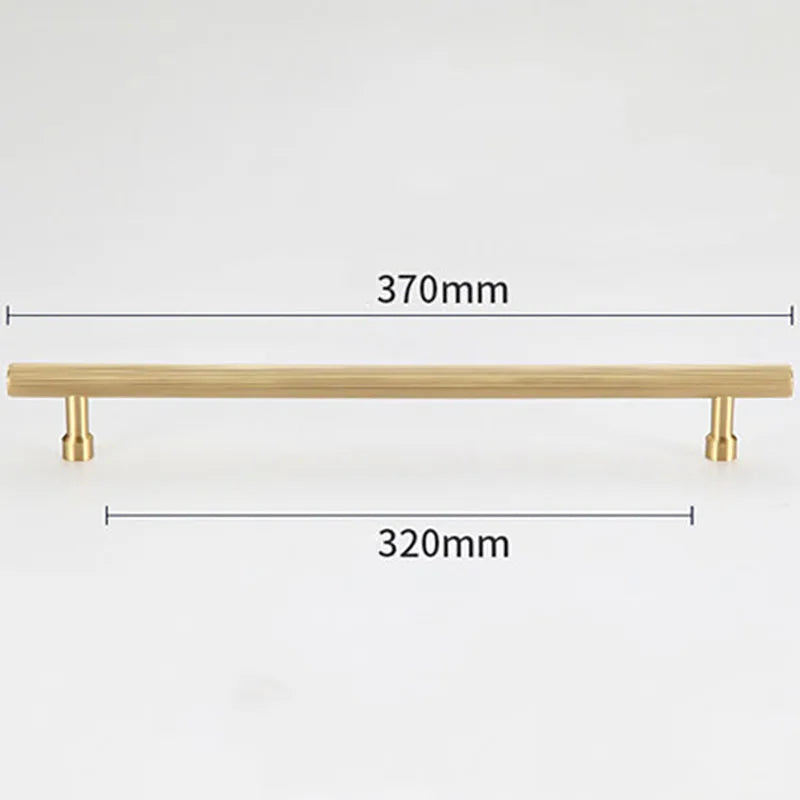 Gold and Black Solid Brass Handles – Straight Line Cabinet T-Bar and Wardrobe Pulls