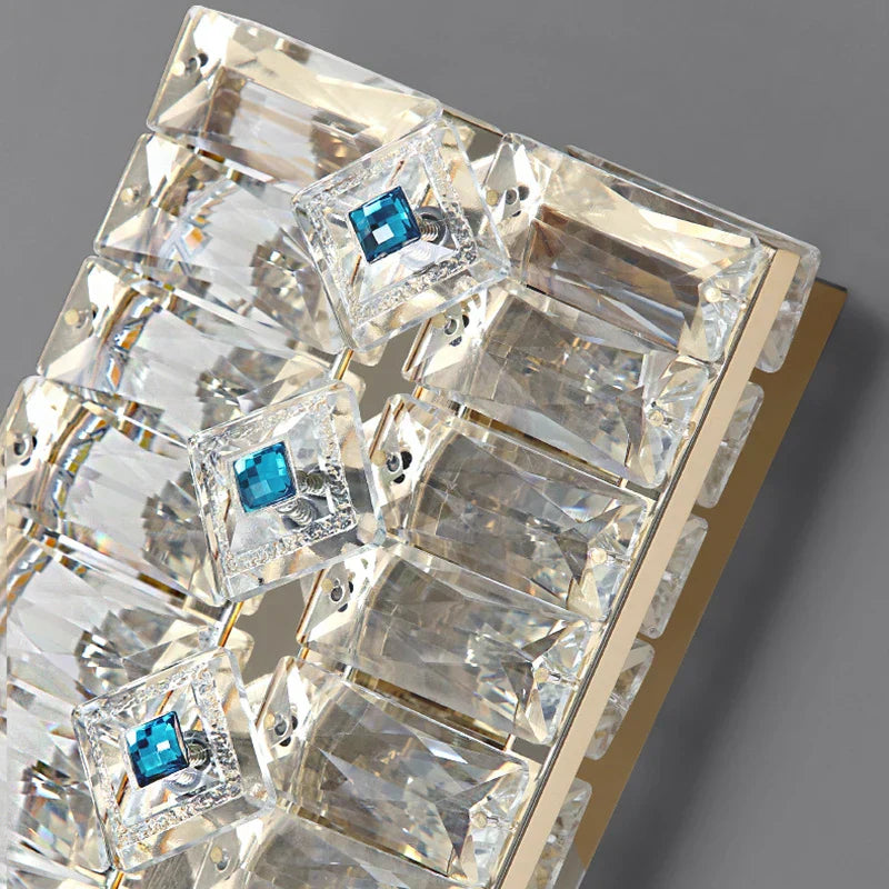 Emma's - Crystal Wall Lamp Light Luxury Strip Decoration TV Drama Background  Lamp Living Room Bedroom Bedside Corridor Aisle  Lamp
