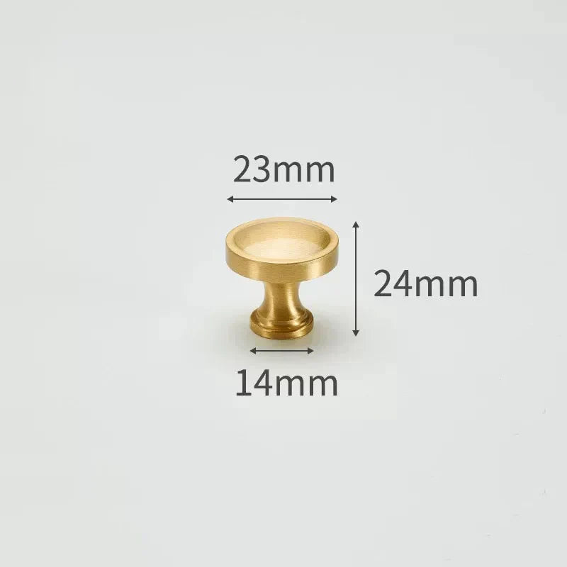 Modern Simple Solid Brass Cabinet Knobs – Wardrobe Handles and Kitchen Pulls