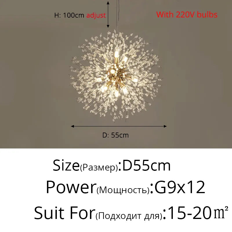 Nordic Modern LED Chandelier - Stylish Firefly Lighting for Living, Dining, and Bedroom