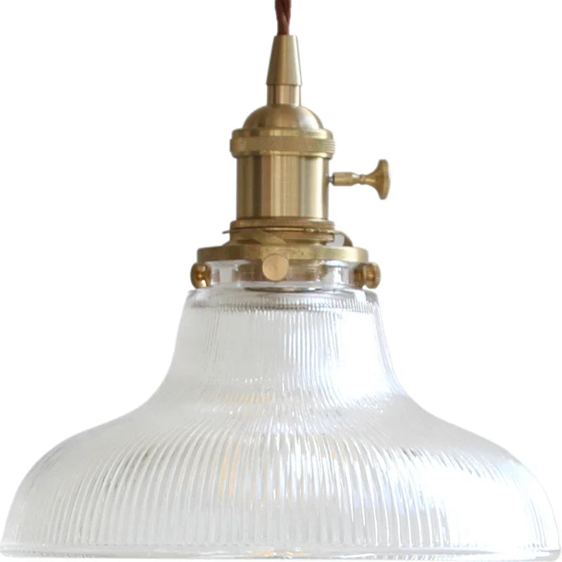 Nordic Style Copper Pendant Light Fixtures - Modern Glass Hanging Lamp for Kitchen, Dining, and Living Spaces