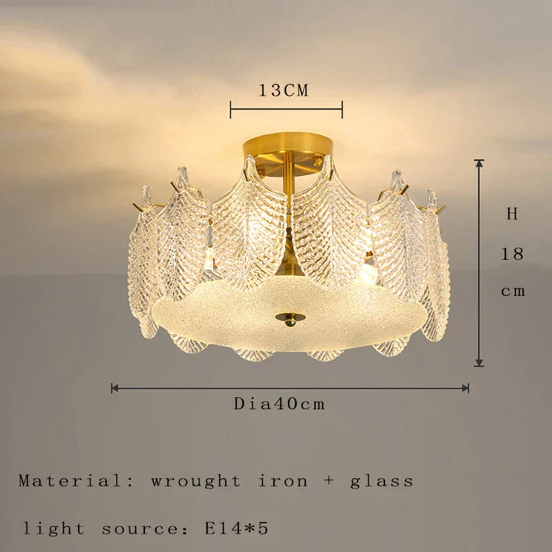 Postmodern Glass Chandelier - Elegant Lighting for Living Rooms, Bedrooms, Dining Rooms, and Model Spaces