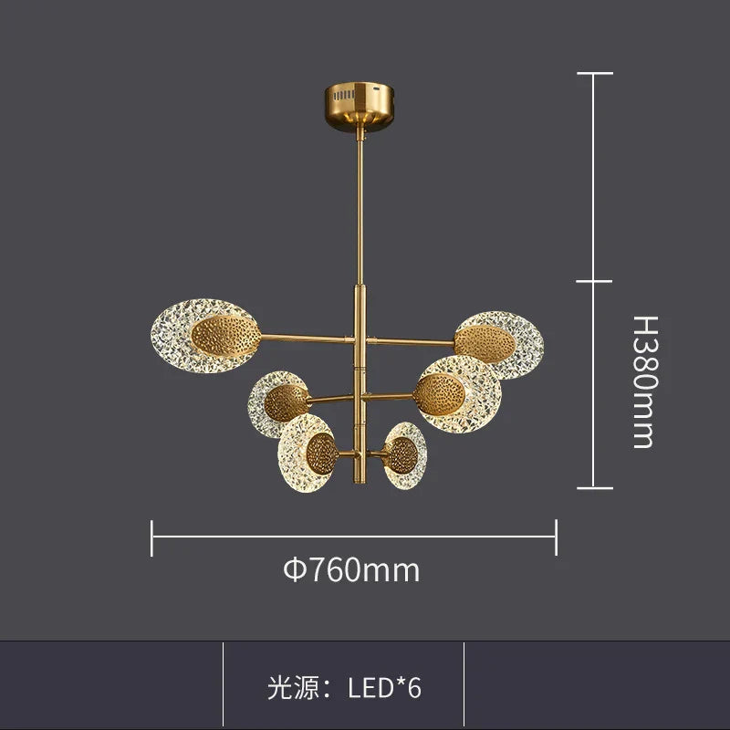 Nordic Post-modern Light Luxury Glass Art Chandelier - Personalized Elegance for Duplex Buildings, Villas, Dining, and Living Spaces
