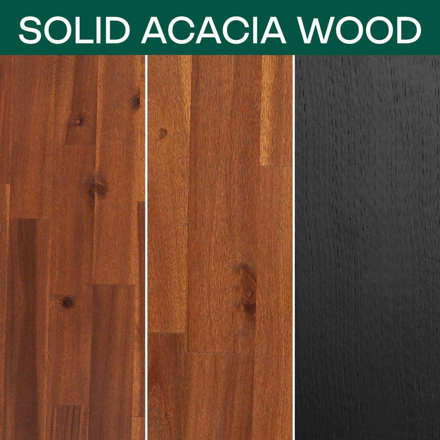 Acacia Callisto Solid Wood Bed Frame and Nightstand Set for a Stylish Bedroom