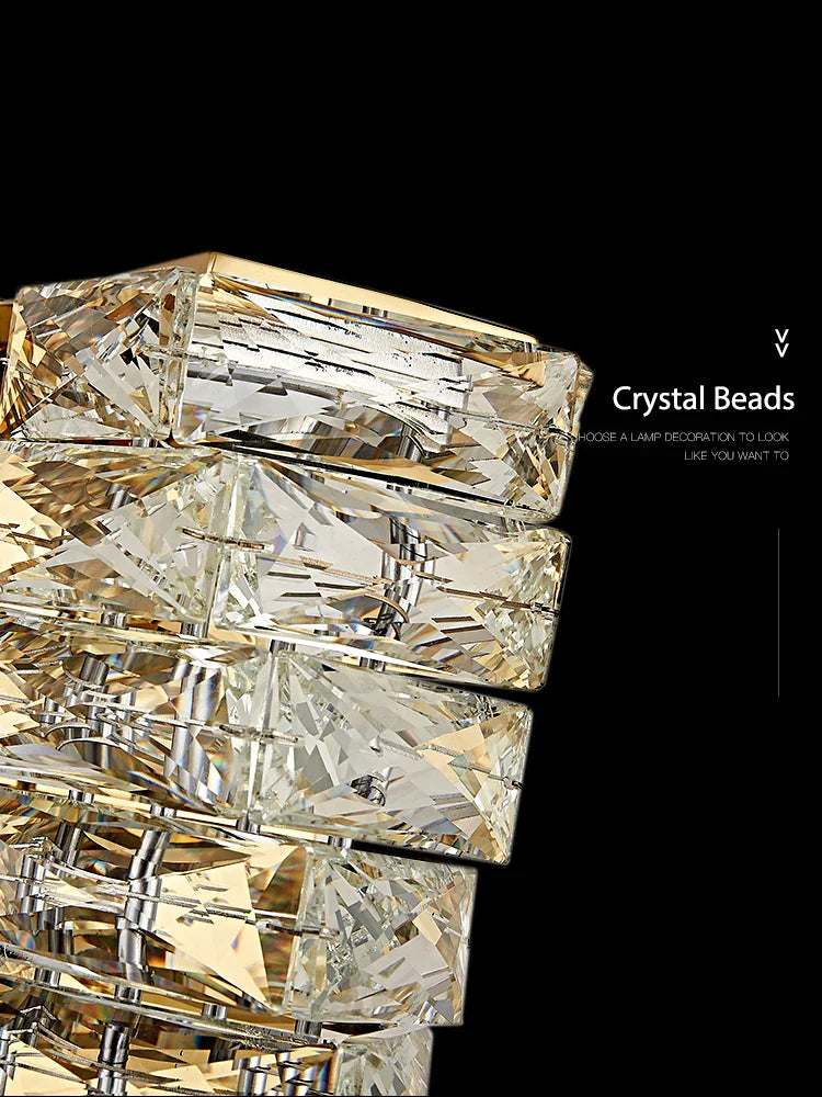 Chloe's - 3 Color Temperature Wall Lamp Crystal K9 LED Wall Light Chrome Gold Indoor Bright Wall Sconce for Living/Dining/Bed Room Hotel