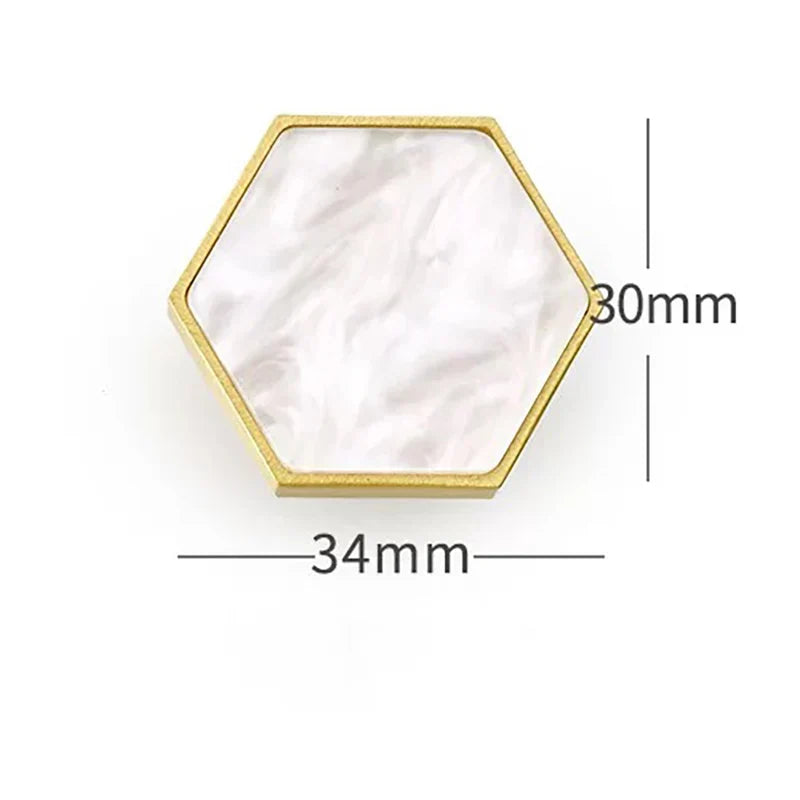 Modern Brass Shell Knobs – Colorful Cabinet Pulls for Wardrobes, Dressers, and Cupboards