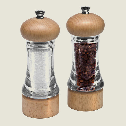Cole & Mason Basics Beech Wood & Acrylic Salt & Pepper Mill Set
