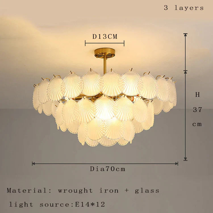 Nordic Postmodern Glass Chandelier - Simple Elegance for Your Living Room, Dining Room, Bedroom, and Study