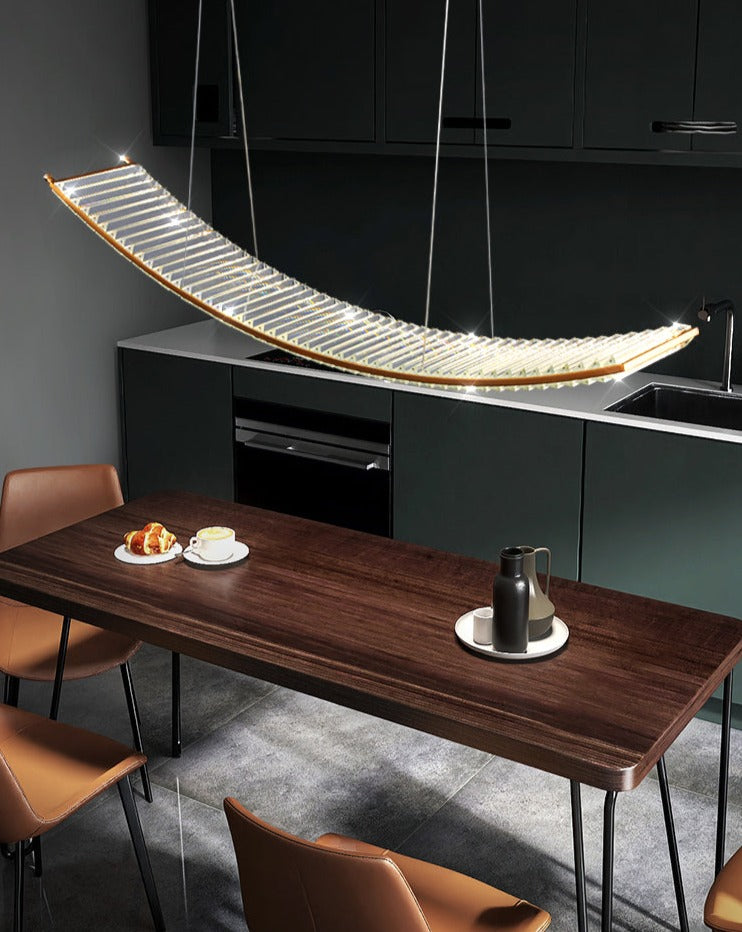 Sophia's Luxurious Arch Chandelier - Modern Crystal Brilliance