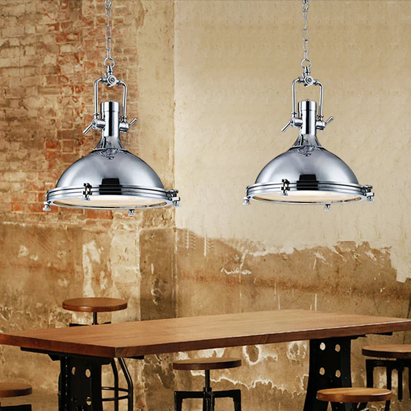 Nora's Retro Industrial Metal Pendant Light