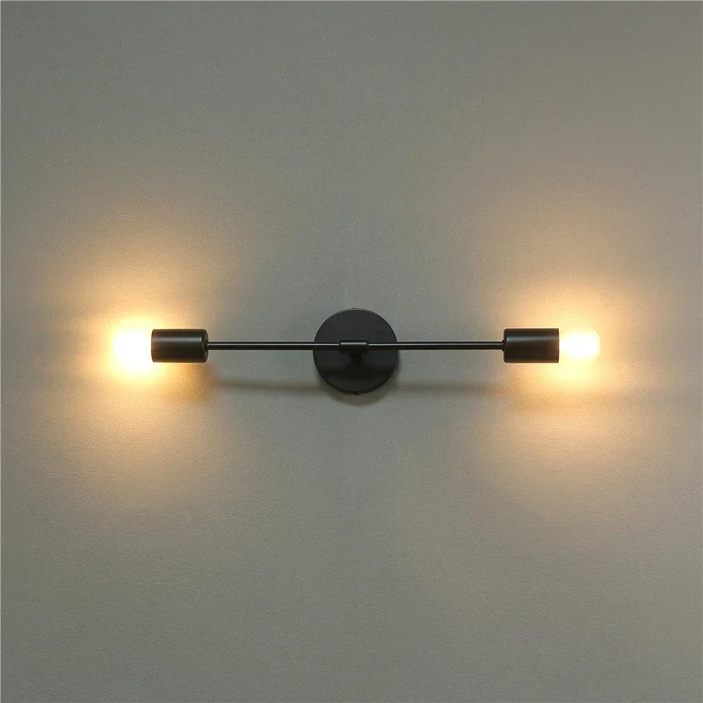 Modern Iron Double Head Wall Lamps - Stylish LED Wall Lights for Aisle, Living Room, and More