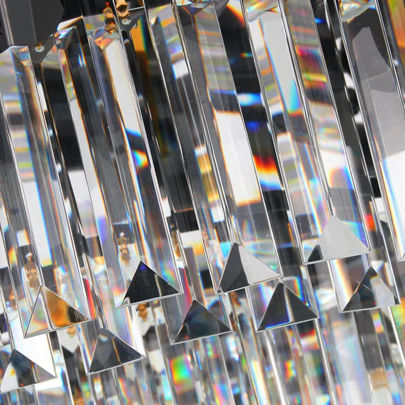 Elegant Black Crystal Chandelier - A Postmodern Light Luxury Addition for Modern Living Rooms and Bedrooms