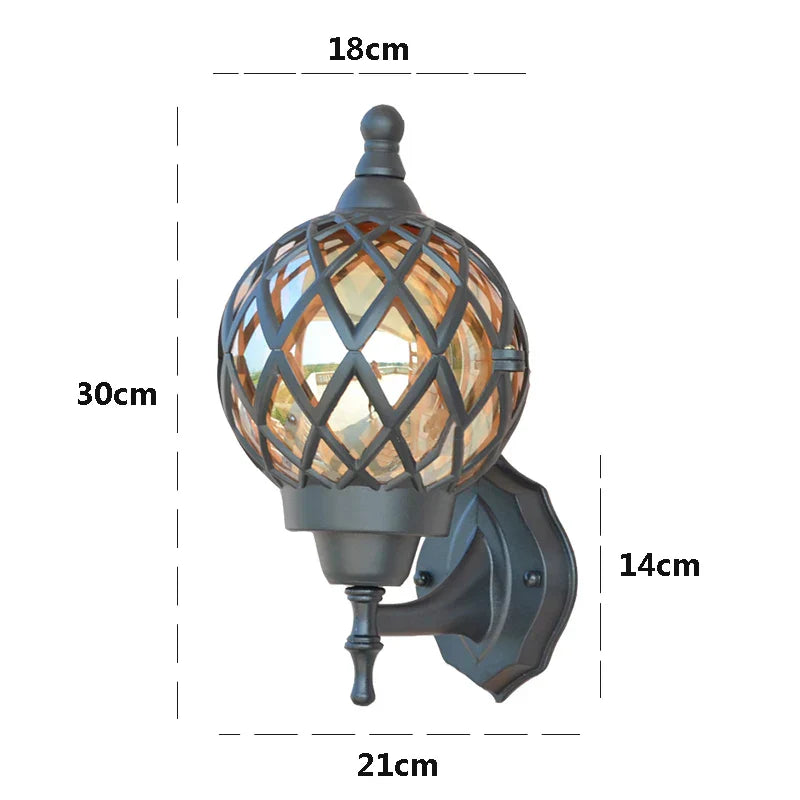 Outdoor Wall Lamp - Retro Design, Waterproof, Ideal for Balconies, Gardens, Villas, and Exterior Decor
