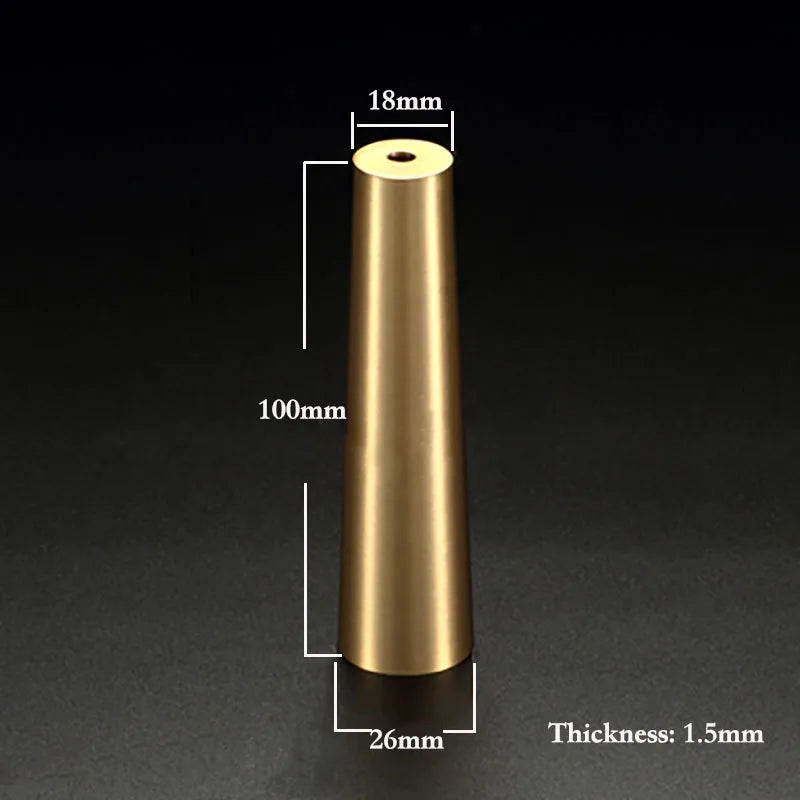 High Brass Cabinet Leg Covers – Gold Chair Cups and Table Feet Protectors for Furniture