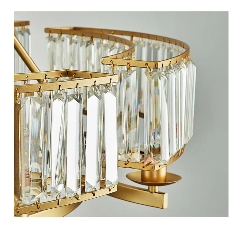 Zoe's K9 Crystal Modern Glass Chandelier - Copper Luxury Hanging Lamp