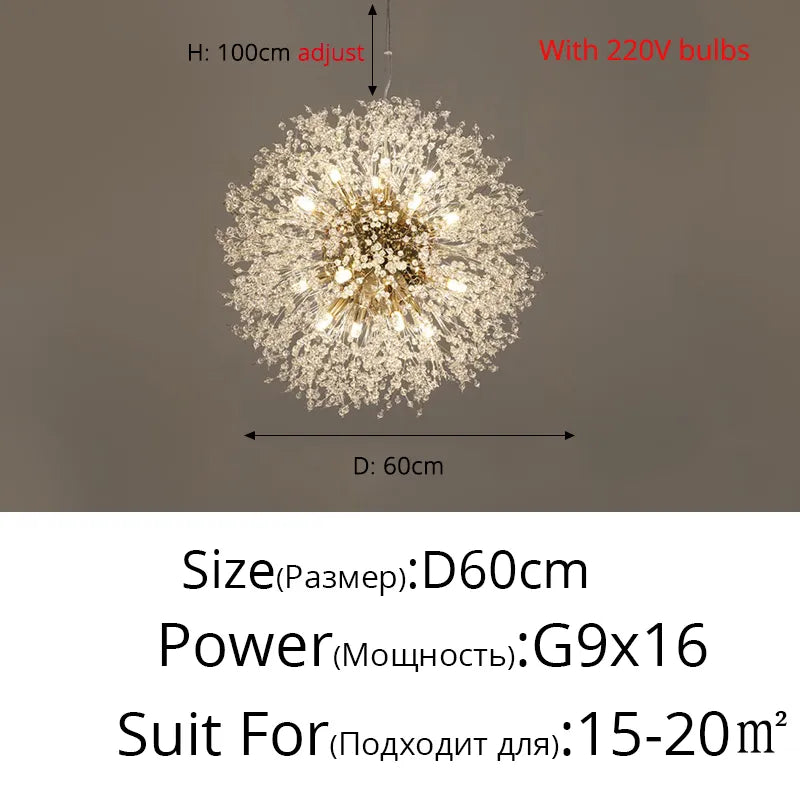 Nordic Modern LED Chandelier - Stylish Firefly Lighting for Living, Dining, and Bedroom