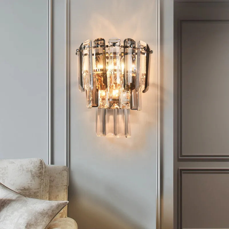 Zoe - Modern Minimalist Light luxury Style Crystal Wall Lamp Living Room TV Background Wall Bedroom Bedside Corridor Decorative  Lamp