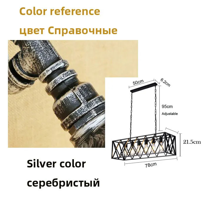 Elena's Retro Loft 6 Bulb Industrial Chandelier